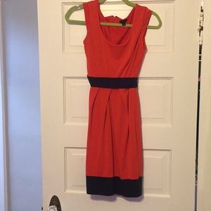 Adorable orange and navy blue dress